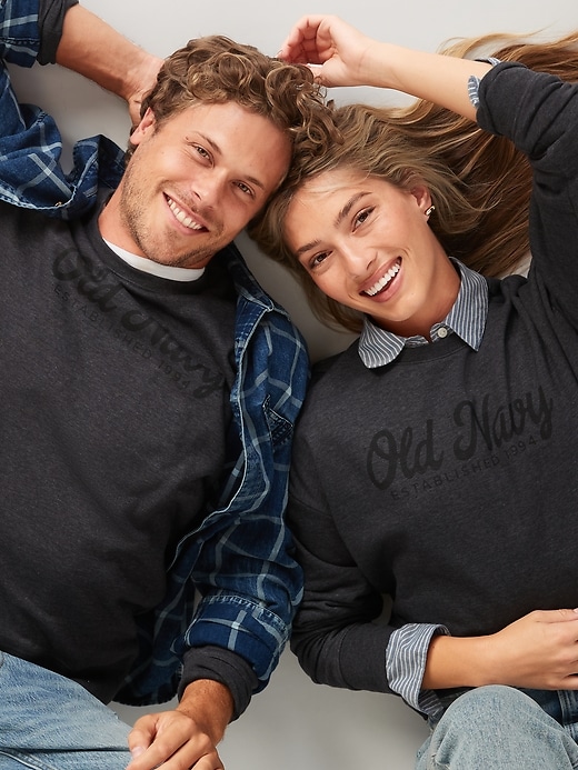 Image number 1 showing, Logo-Graphic Gender-Neutral Crew-Neck Sweatshirt for Adults