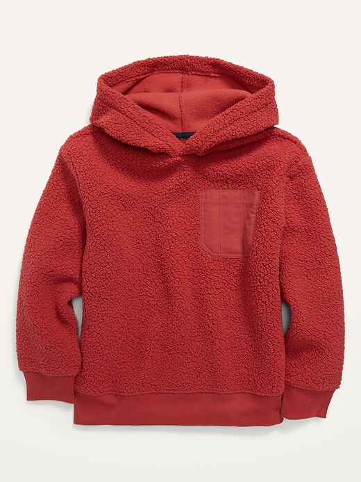 View large product image 2 of 3. Oversized Sherpa Pullover Hoodie For Boys