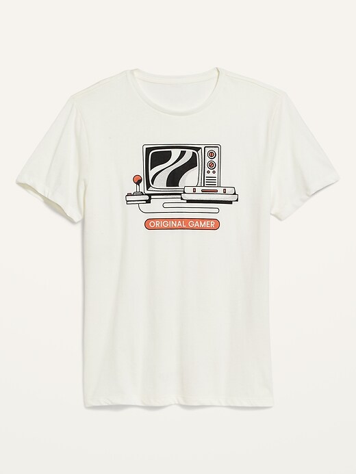 Image number 1 showing, Soft-Washed Graphic T-Shirt for Men