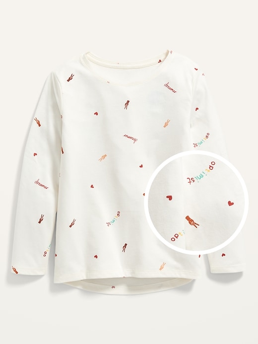 Softest Printed Long-Sleeve T-Shirt for Girls