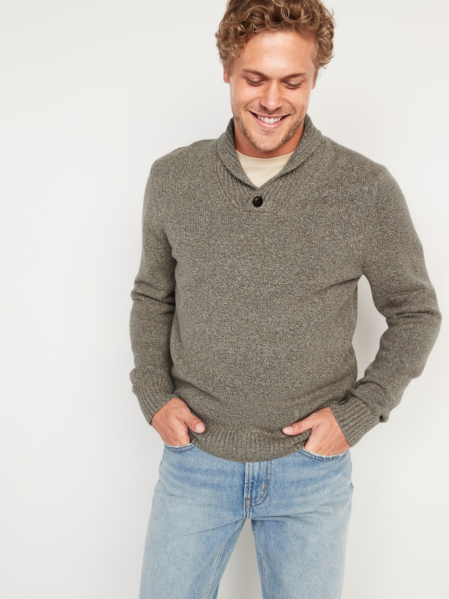 Cozy Shawl-Collar Sweater for Men | Old Navy