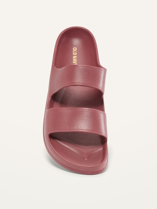 Image number 3 showing, Solid-Color Eva Double-Strap Slide Sandals For Women
