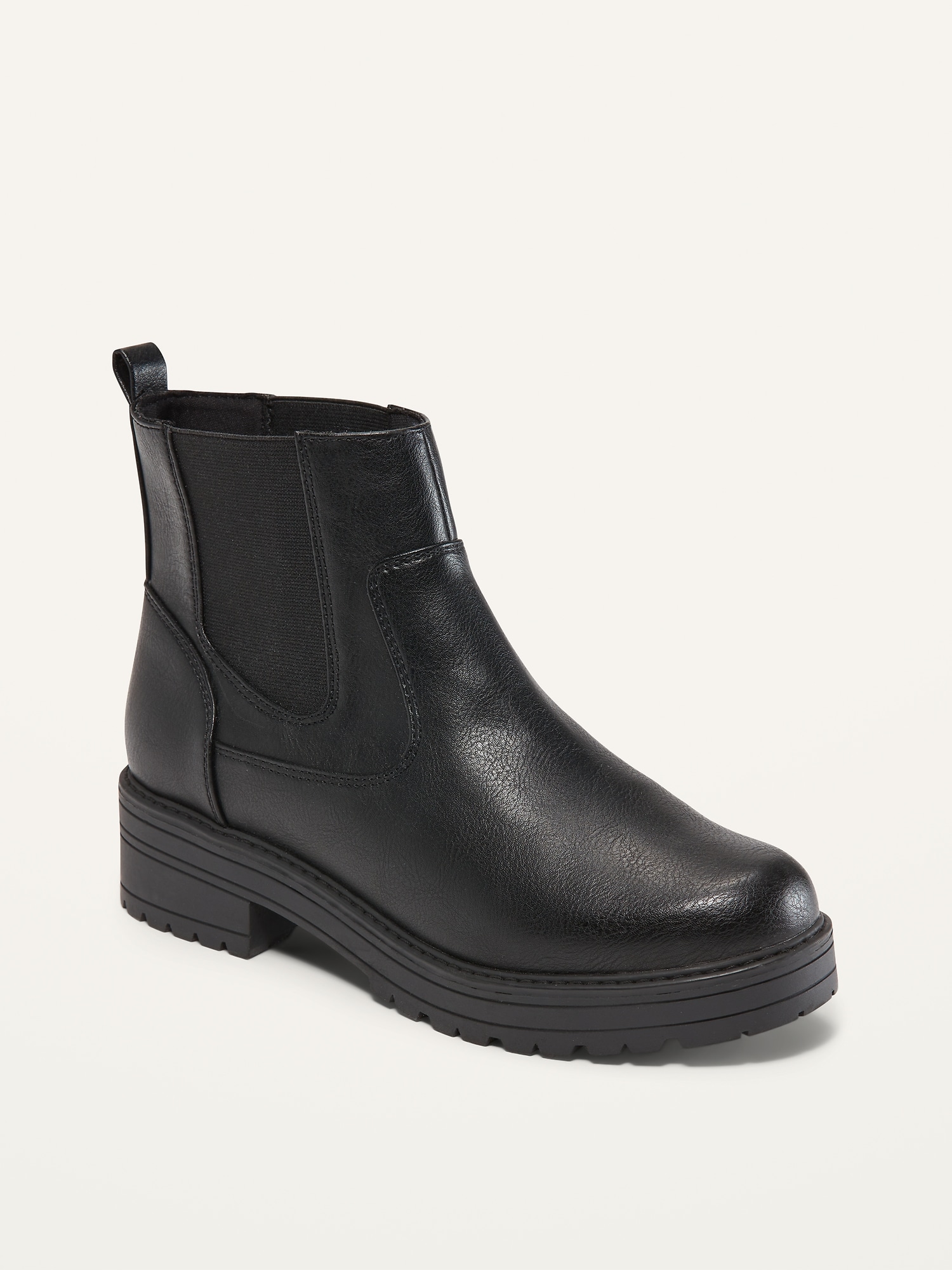 Faux-Leather Chelsea Boots For Women | Old Navy