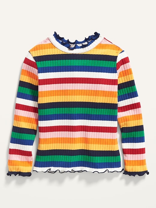 Multi-Stripe Rib-Knit Long-Sleeve Top for Toddler Girls | Old Navy