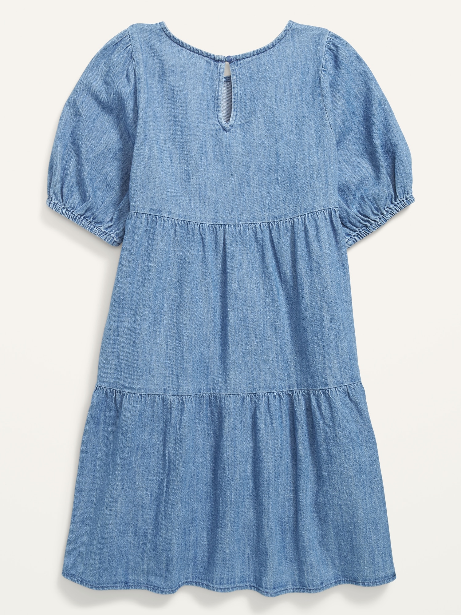 Tiered PuffSleeve Jean Dress for Girls Old Navy