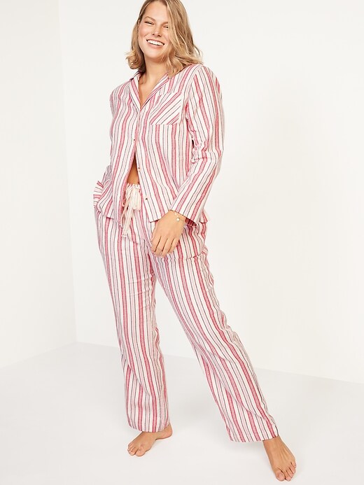Old Navy - Matching Printed Flannel Pajama Set for Women