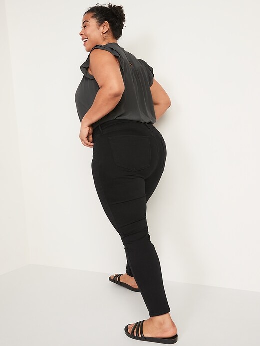 Image number 8 showing, High-Waisted Rockstar Built-In Warm Super Skinny Jeans for Women