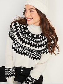 cozy fair isle sweater old navy