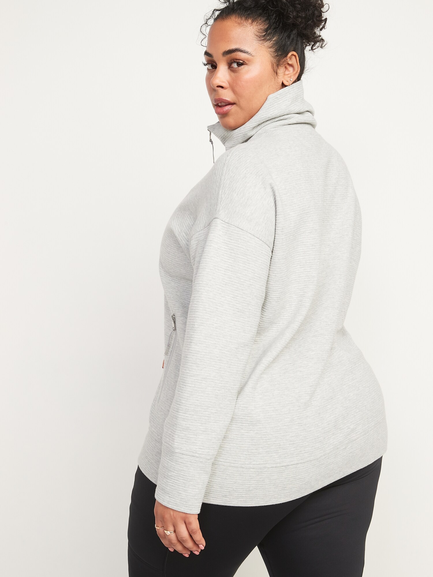 Long-Sleeve Dynamic Fleece Ribbed Performance Jacket for Women | Old Navy