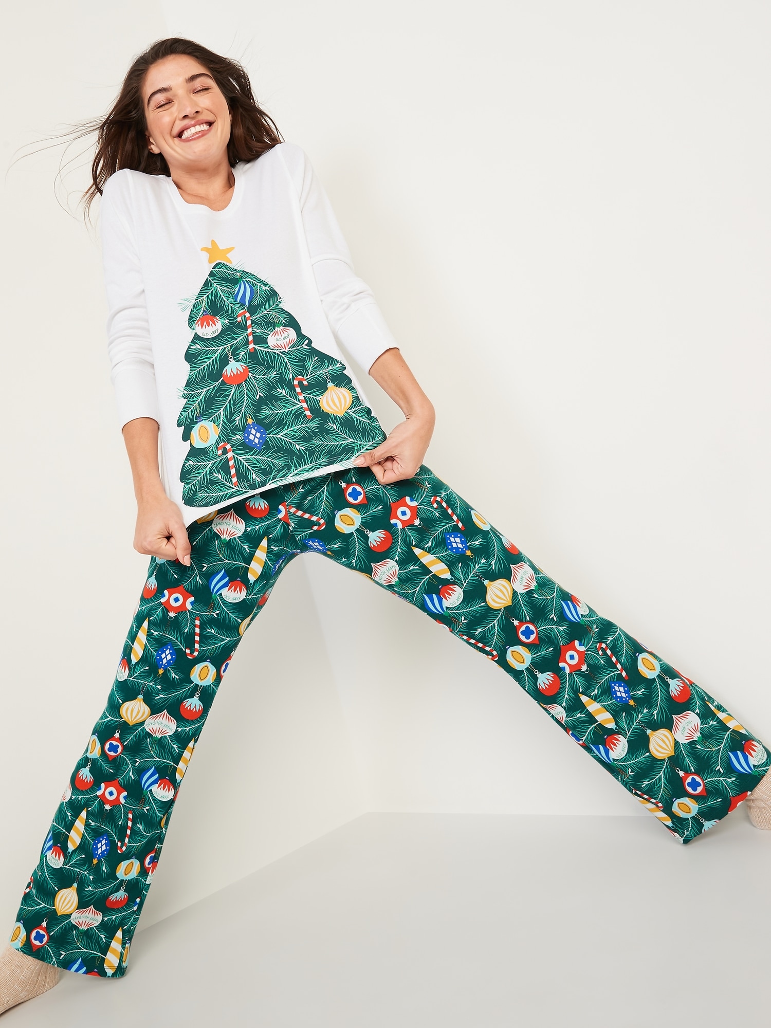 Holiday Graphic Pajama Set for Women