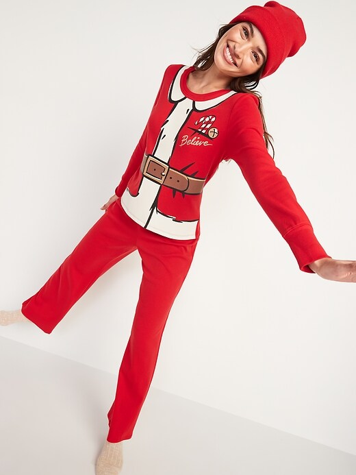 Image number 5 showing, Holiday Graphic Pajama Set for Women