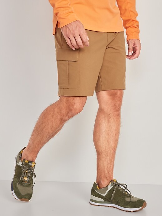Hybrid Tech Pull-On Cargo Shorts for Men -- 9-inch inseam