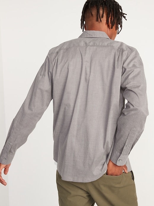 Image number 5 showing, Regular Fit Built-In Flex Everyday Poplin Shirt for Men