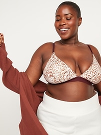 View large product image 7 of 8. Supima® Cotton-Blend Triangle Bralette Top