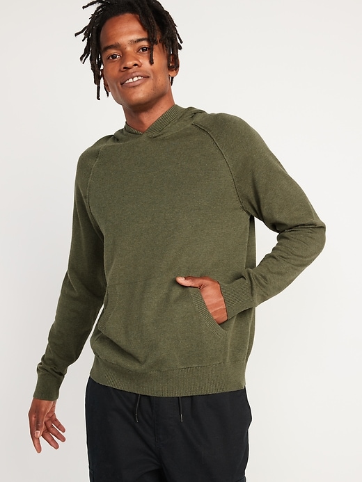 Image number 1 showing, Raglan-Sleeve Pullover Sweater Hoodie