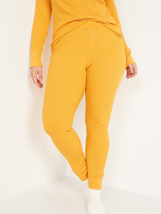 Image number 1 showing, Matching Printed Thermal-Knit Pajama Leggings