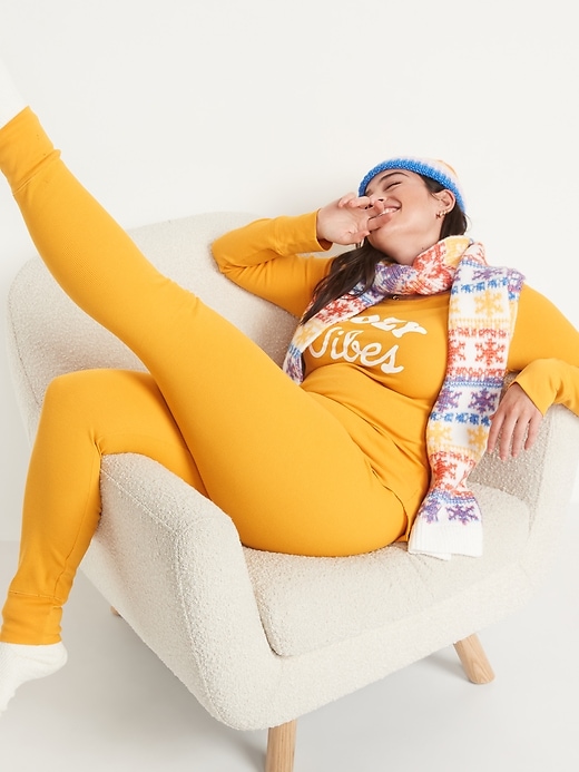 Image number 3 showing, Matching Printed Thermal-Knit Pajama Leggings