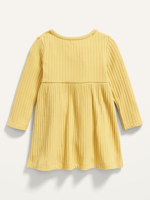 Long-Sleeve Rib-Knit Dress for Baby
