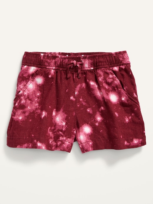 View large product image 1 of 2. Printed Linen-Blend Pull-On Shorts for Girls