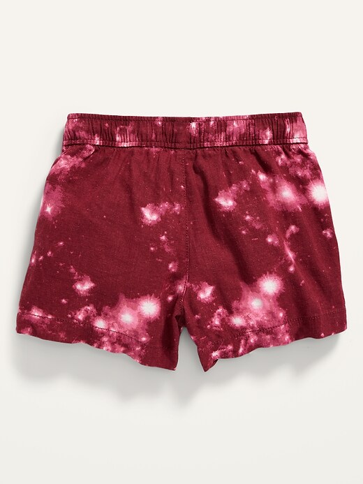 View large product image 2 of 2. Printed Linen-Blend Pull-On Shorts for Girls