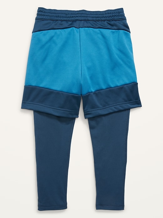 View large product image 2 of 2. 2-In-1 Techie Fleece Shorts + CozeCore Base Layer Tights for Boys
