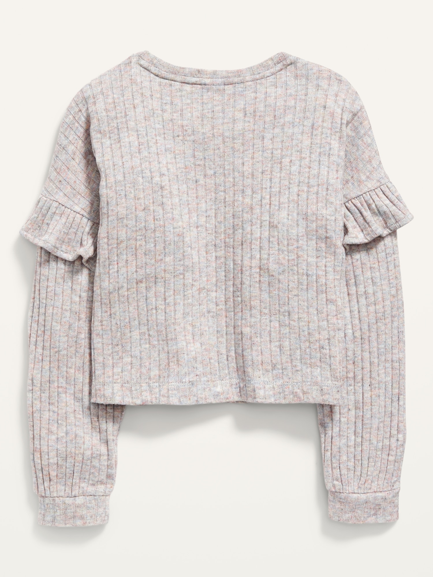 Ruffled RibKnit LongSleeve Cropped Top for Girls Old Navy