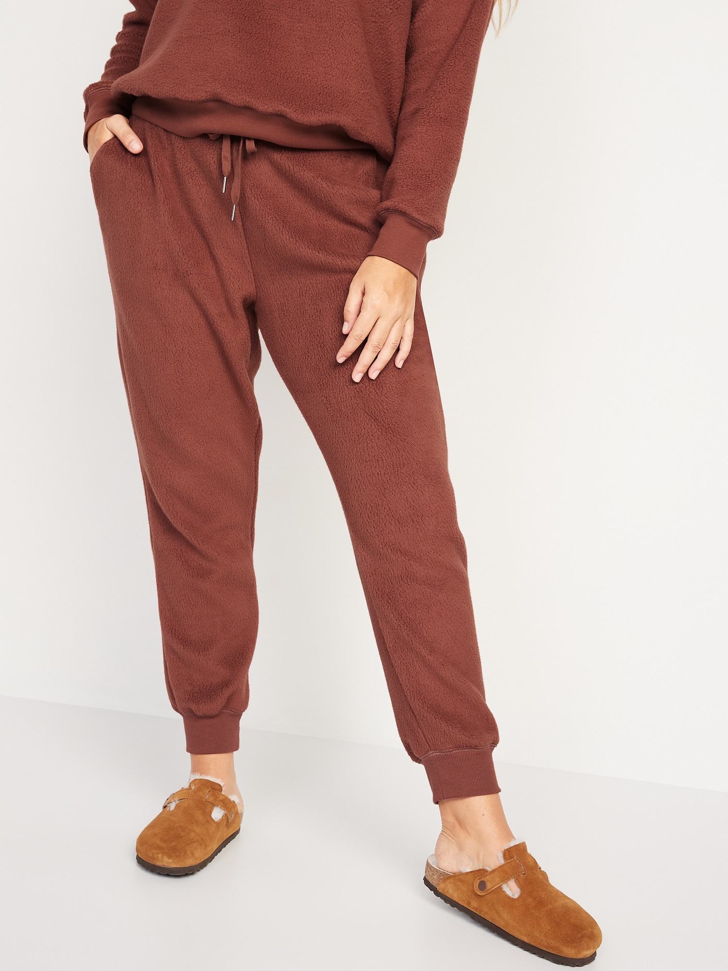 women's sherpa lined sweatpants