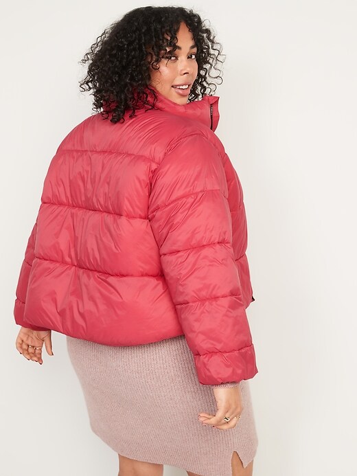 Image number 8 showing, Water-Resistant Frost Free Short Puffer Jacket for Women