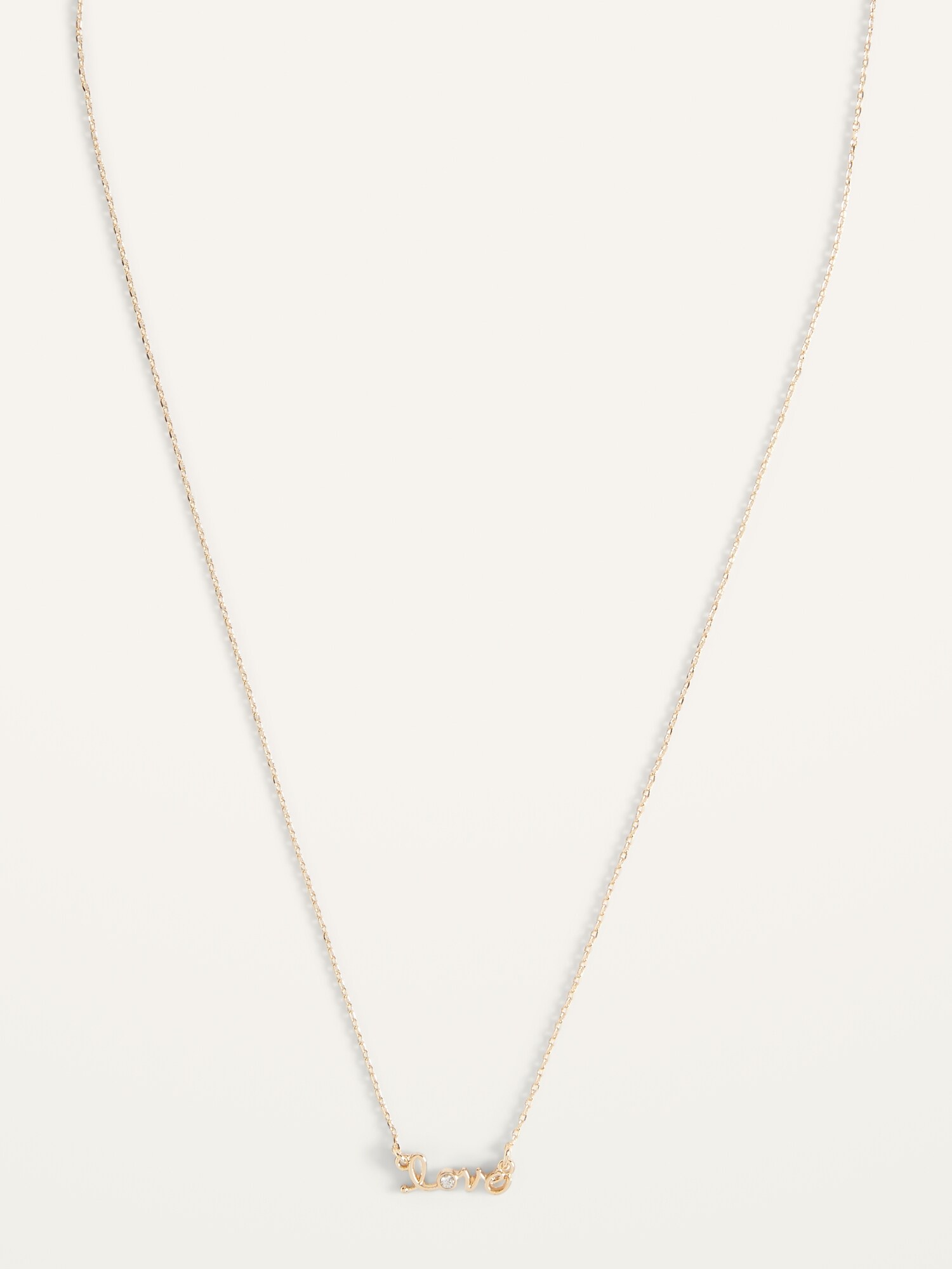 Cubic Zirconia Love Pendant Necklace 