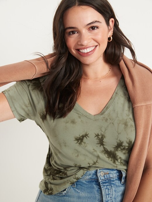 Luxe Tie-Dye V-Neck T-Shirt | Old Navy