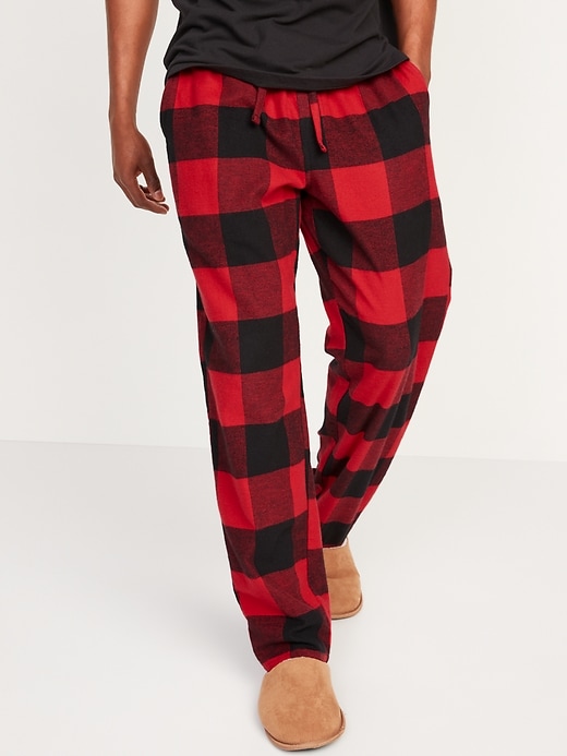 Image number 1 showing, Matching Plaid Flannel Pajama Pants