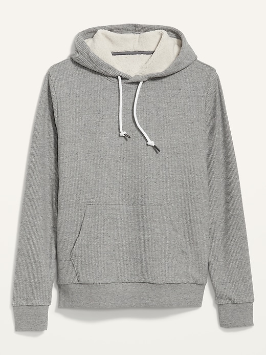 Image number 4 showing, Cozy Sherpa-Lined French-Rib Pullover Hoodie