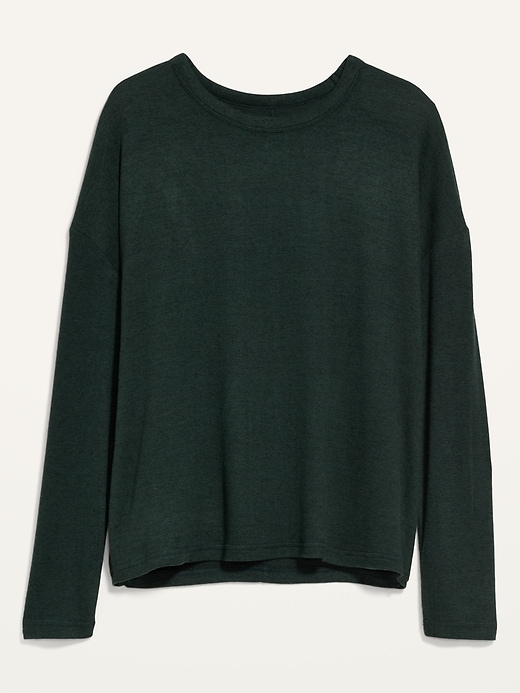 Image number 4 showing, Oversized Cozy-Knit Long-Sleeve T-Shirt