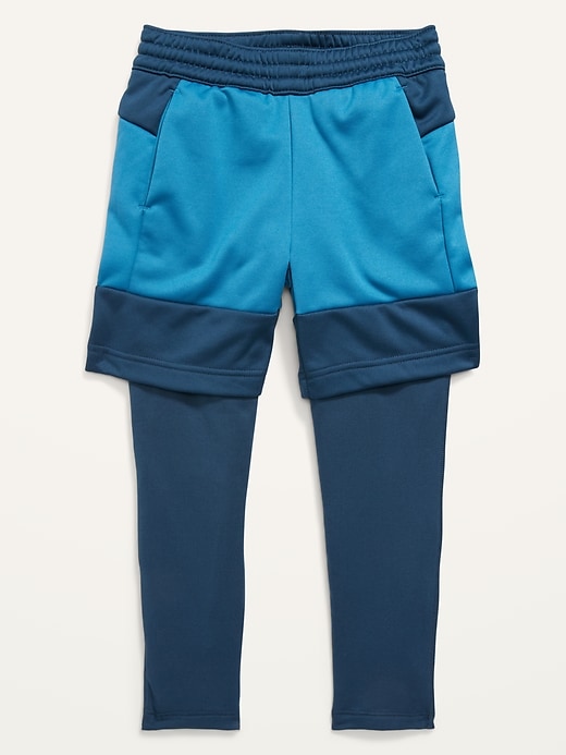 View large product image 1 of 2. 2-In-1 Techie Fleece Shorts + CozeCore Base Layer Tights for Boys