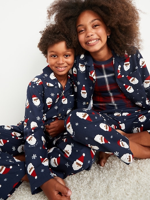View large product image 1 of 4. Gender-Neutral Matching Flannel Pajama Set For Kids