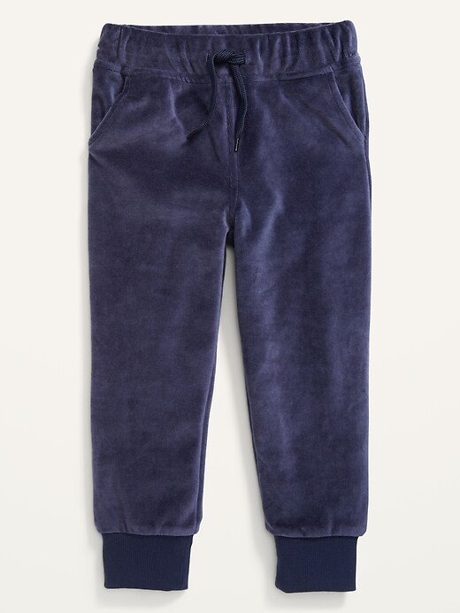 View large product image 1 of 1. Unisex Cozy Velour Jogger Sweatpants for Toddler
