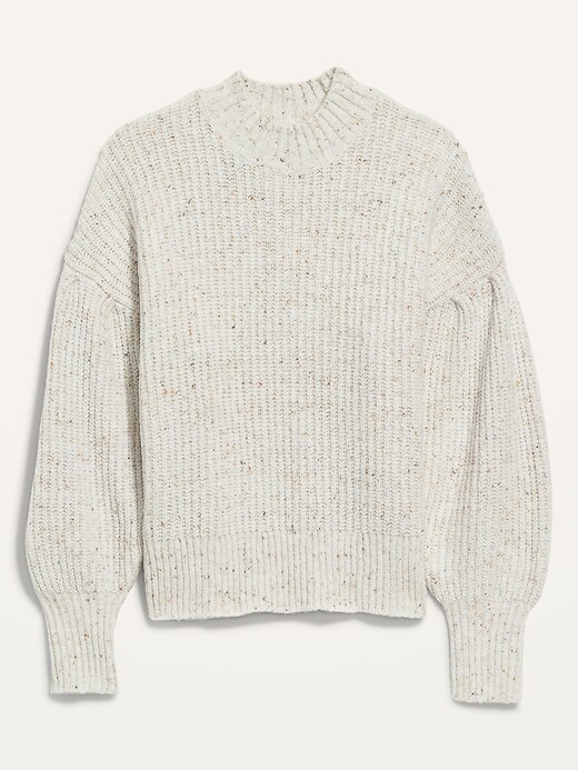 Image number 4 showing, Mock-Neck Speckled Shaker-Stitch Sweater for Women