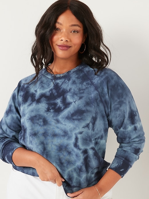 Image number 7 showing, Vintage Specially Dyed Crew-Neck Sweatshirt for Women