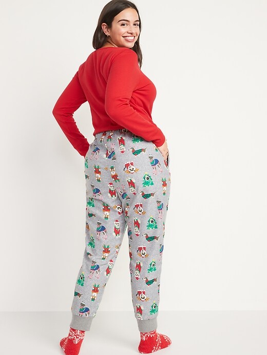 Image number 8 showing, Matching Printed Flannel Jogger Pajama Pants for Women