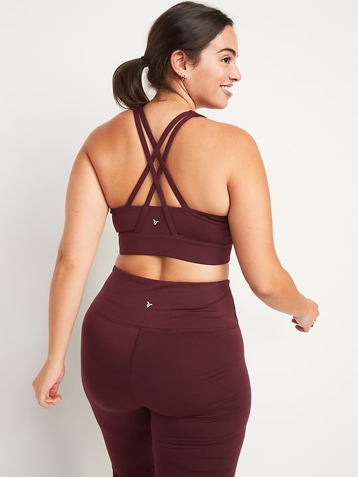 Image number 2 showing, Medium-Support Strappy Longline Sports Bra