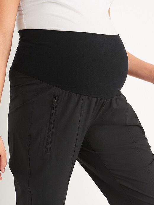 Image number 4 showing, Maternity Rollover-Waist StretchTech Jogger Pants 