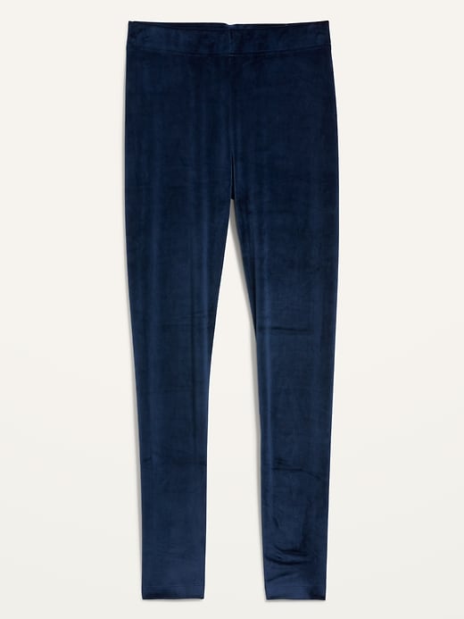 Image number 4 showing, High-Waisted Velour Ankle Leggings For Women