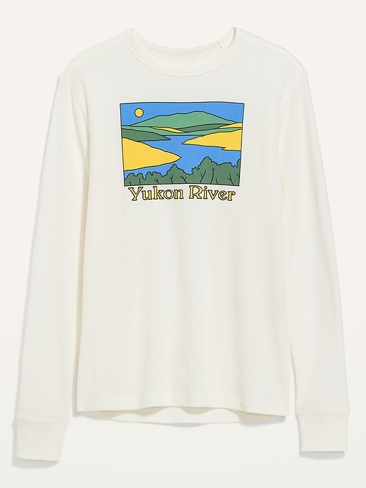 View large product image 1 of 1. Graphic Thermal-Knit Long-Sleeve T-Shirt