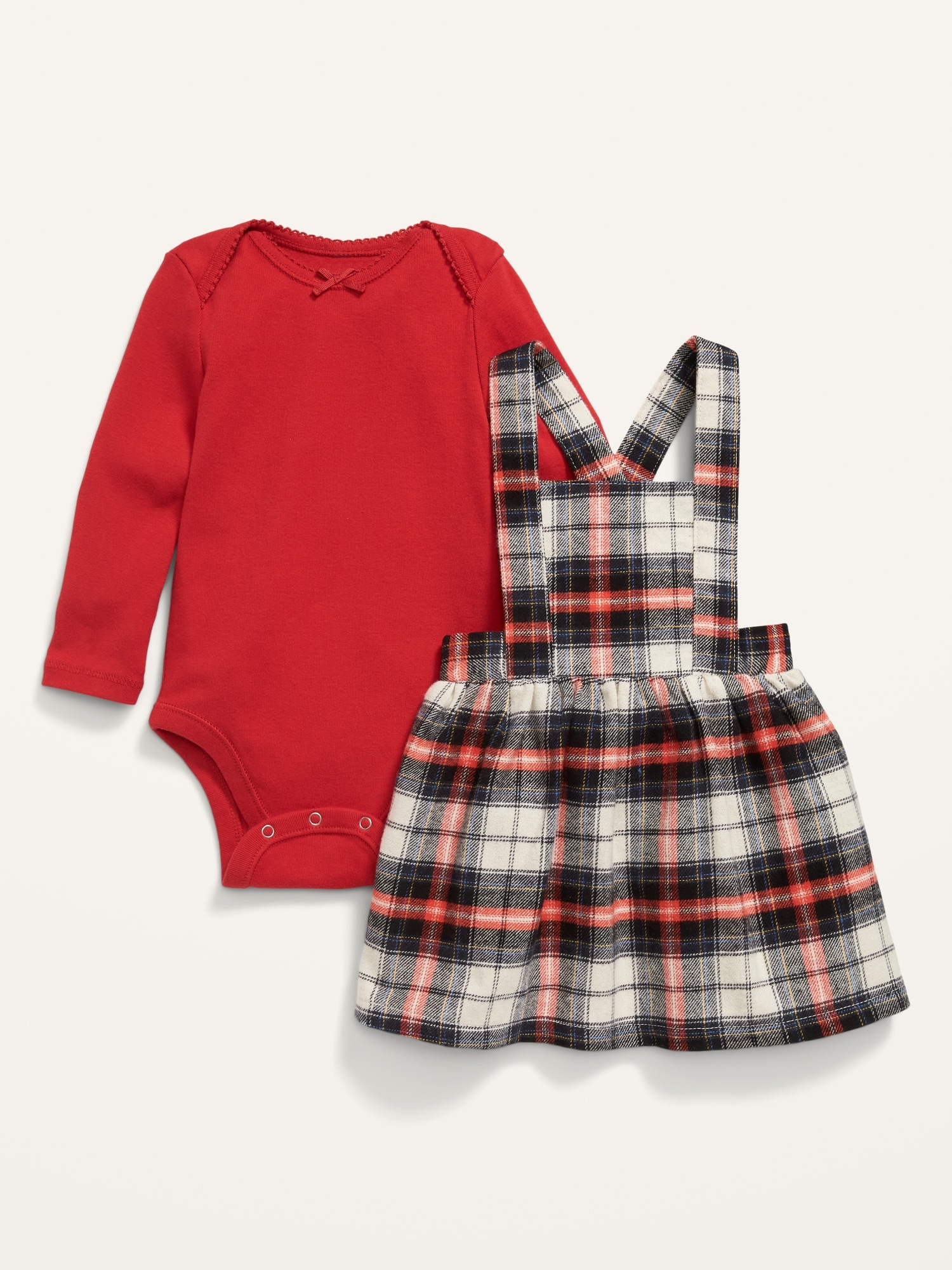 Plaid Flannel Skirtall & Bodysuit Set for Baby