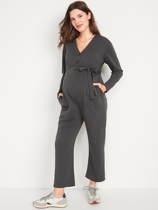 Old Navy - Maternity French Terry Utility Jumpsuit