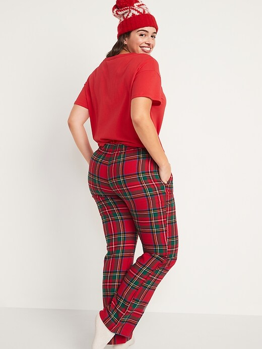 Image number 2 showing, Matching Printed Flannel Pajama Pants for Women