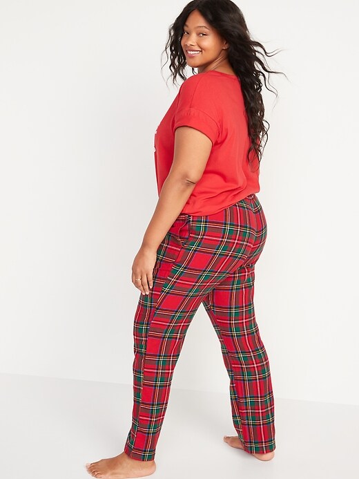 Image number 8 showing, Matching Printed Flannel Pajama Pants for Women