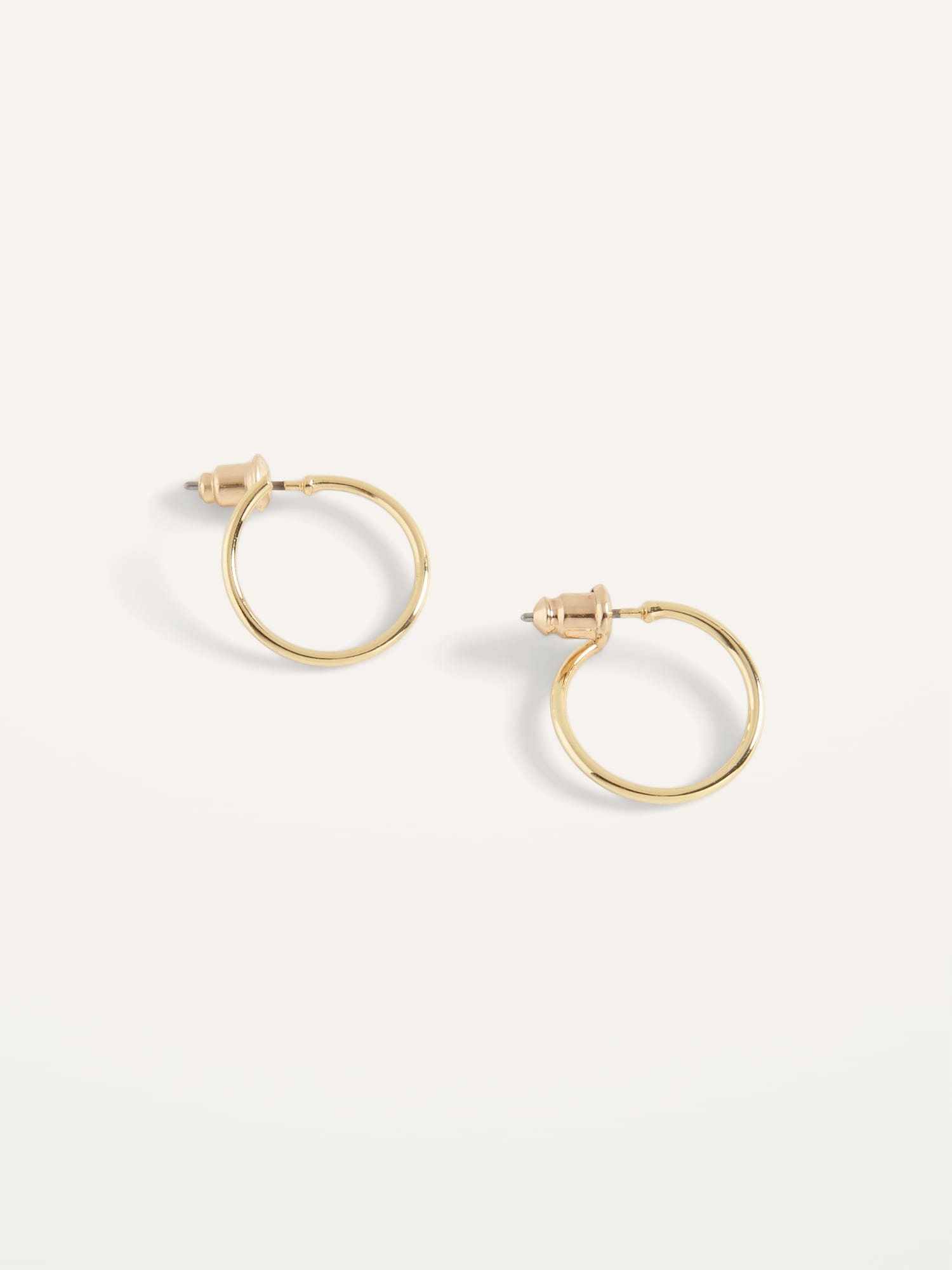 Real Gold-Plated Spiral Hoop Earrings for Women