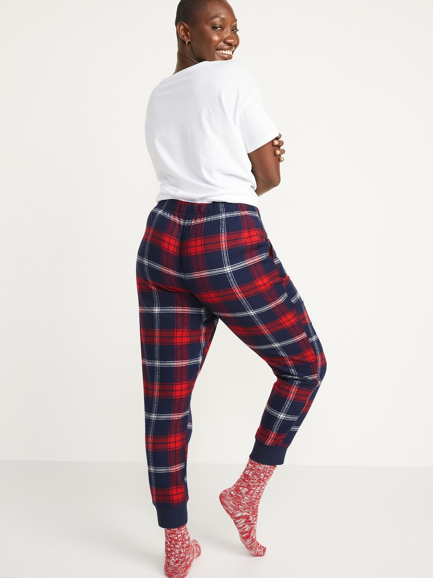 Matching Printed Flannel Jogger Pajama 