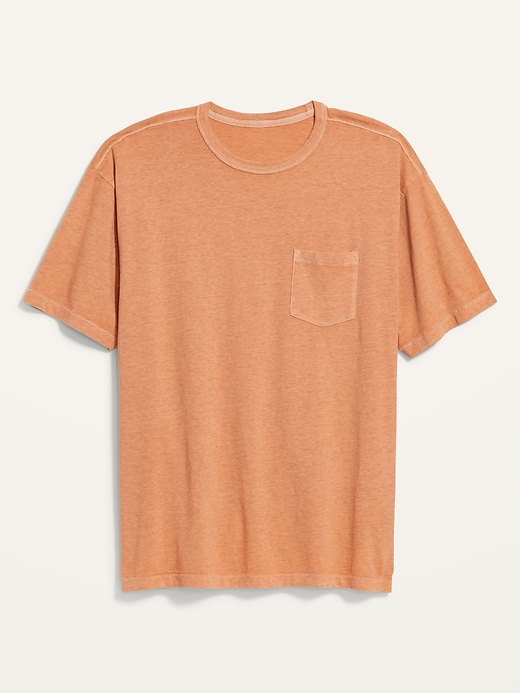 View large product image 1 of 1. Vintage Garment-Dyed Gender-Neutral Pocket T-Shirt for Adults
